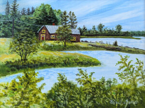 PRISCILLA BARTER
House on the Shore
acrylic on panel, 6 x 8 inches
$500