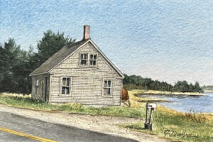 GREGORY DUNHAM
Early Season Buck's Harbor
watercolor, 4 x 6 inches
framed with museum glass
$800