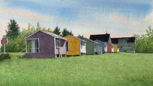 GREGORY DUNHAM
Rt. 1 Motor Court, Ellsworth
watercolor, 7.5 x 15 inches
$3800