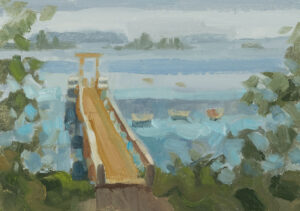 PHILIP FREY
Pier and Patterns
oil on panel, 5 x 7 inches
$700