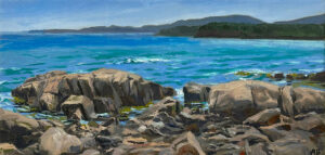 ARD BERGE
View Toward Ironbound and Mount Desert Island
oil on canvas, 5 x 10 inches
$550