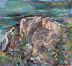 GRETNA CAMPBELL (1922–1987)
GREAT CRANBERRY ISLAND
Back Shore Sunset
1984
oil on canvas, 38 x 42 inches
$18,000