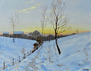 JOSEPH KEIFFER
End of Day, January
oil on canvas board, 11 x 14 inches
$1600