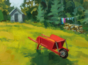 PHILIP FREY
Red Wheelbarrow
oil on panel, 12 x 16 inches
$2000