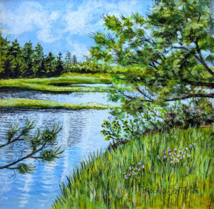 PRISCILLA BARTER
Coomb's Wharf
acrylic on panel, 6 x 6 inches
$475