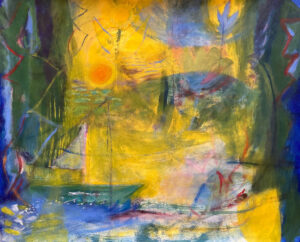 HEIDI DAUB
Evergreen Shore
acrylic on paper, 19 x 24 inches
$2500