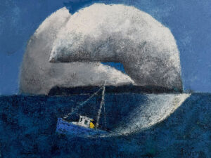 WILLIAM IRVINE
Clouds Over Tinkers
oil on museum board, 26 x 36 inches
$8000