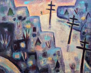 PHILIP BARTER (1939–2024)
Powerline
2000, acrylic on board, 24 x 30 inches
$8000