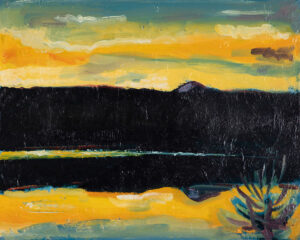 PHILIP BARTER (1939–2024)
Sunrise, Rangley Inn
1989, oil on canvas, 16 x 20 inches