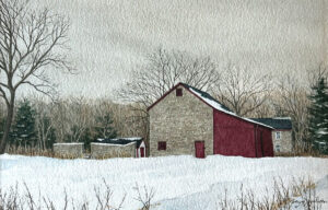 GREGORY DUNHAM
Stone Barn in Winter
watercolor, 7.5 x 11.25 inches
$2400