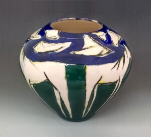 WILLIAM IRVINE | MARK BELL
Landscape With Horses
porcelain vase, 8h x 10 inches
$4200