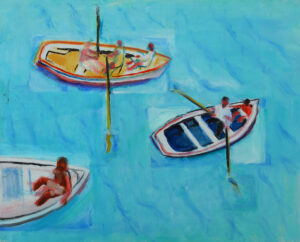 EMILY MUIR (1904–2003)
Row Boats (Maine)
oil on canvas, 16 x 30 inches
$1800